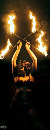 kaylie kreatrix fire double staff